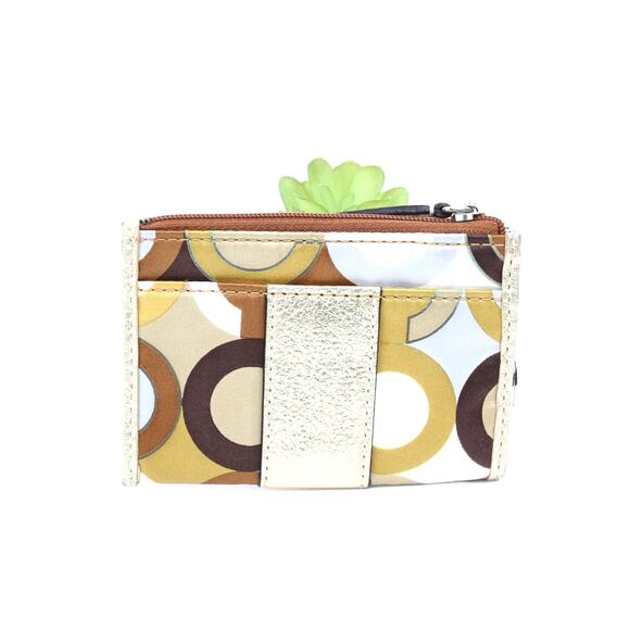 Coach Multicolor Pattern Zip Coin Wallet - Picture 2 of 5